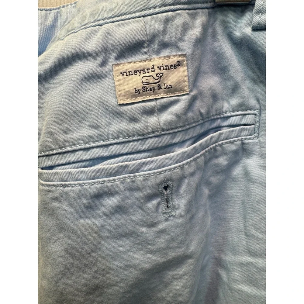 Vineyard Vines Mens Light Blue Breaker Shorts Size 32 Cotton Twill Preppy Casual